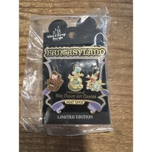 2001 Disney Fantasyland pin Ltd Ed Mad Hatter Timothy Mouse Grumpy WDW